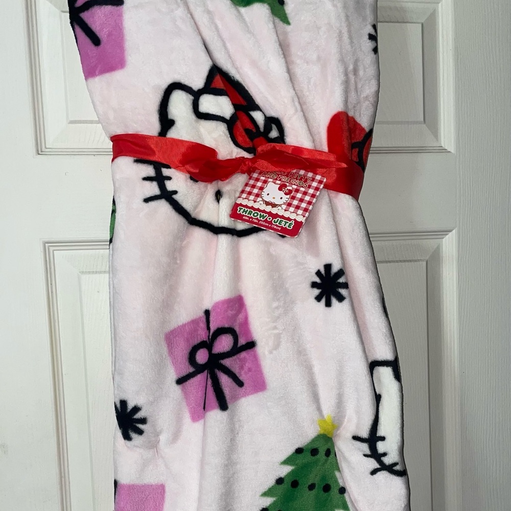 Hello Kitty Christmas Present throw blanket 🎄